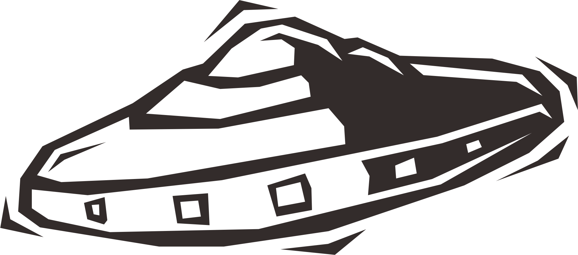 Flying Saucer Unidentified Flying Object Clip Art - Ufo Clip Art (1923x849)