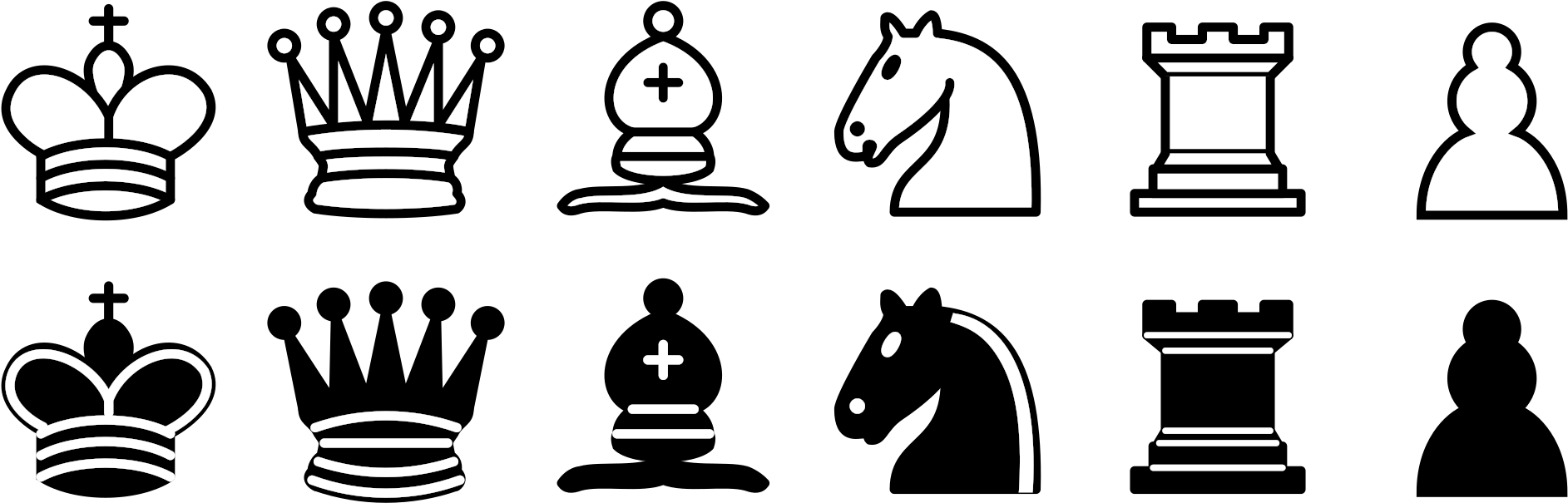 Open - Chess Pieces To Draw (2000x667)