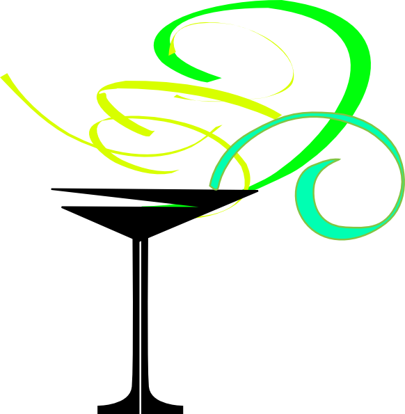 Lt Green Apple Martini Clip Art At Vector Clip Art - Green Martini Clip Art (582x595)