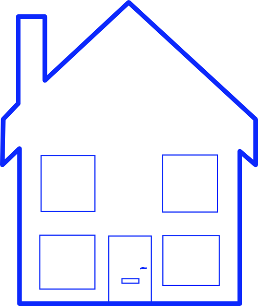 Cartoon House Outline (504x597)
