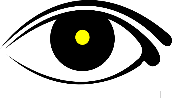 Yellow Pupil Clip Art - Eye (600x341)