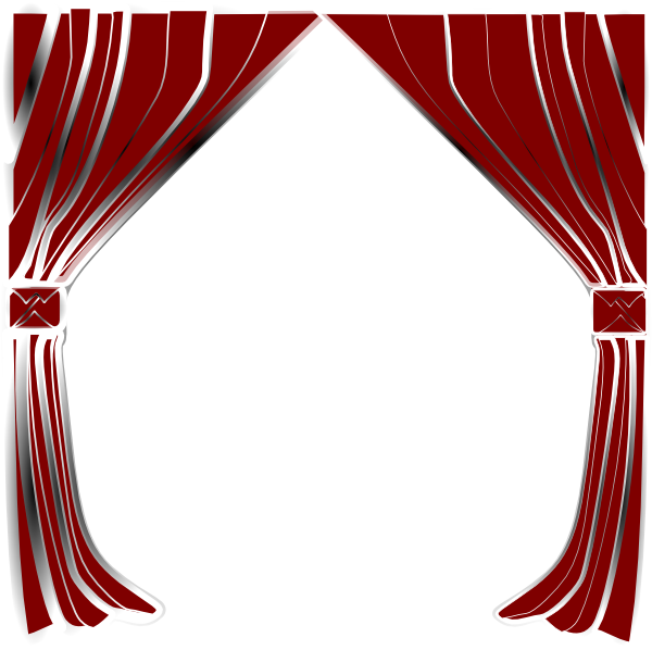 Curtains - Clipart - Window Screen Cloth Png (600x598)