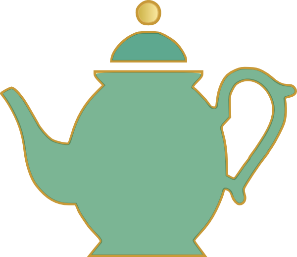 Tea Pot Green Clip Art At Clker Com Vector Clip Art - Tea Kettle Clip Art (600x518)