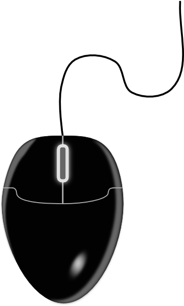Black Mouse Clip Art - Computer Mouse Vector Png (566x800)