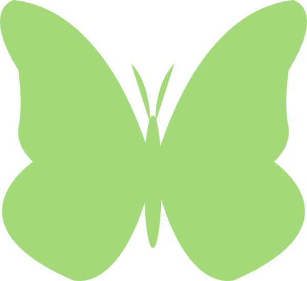Clip Art Butterfly Green - Butterfly (600x550)