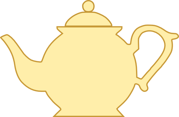 Teapot 1 Clip Art Slbp0v Clipart - Yellow Tea Pot Clip Art (600x392)