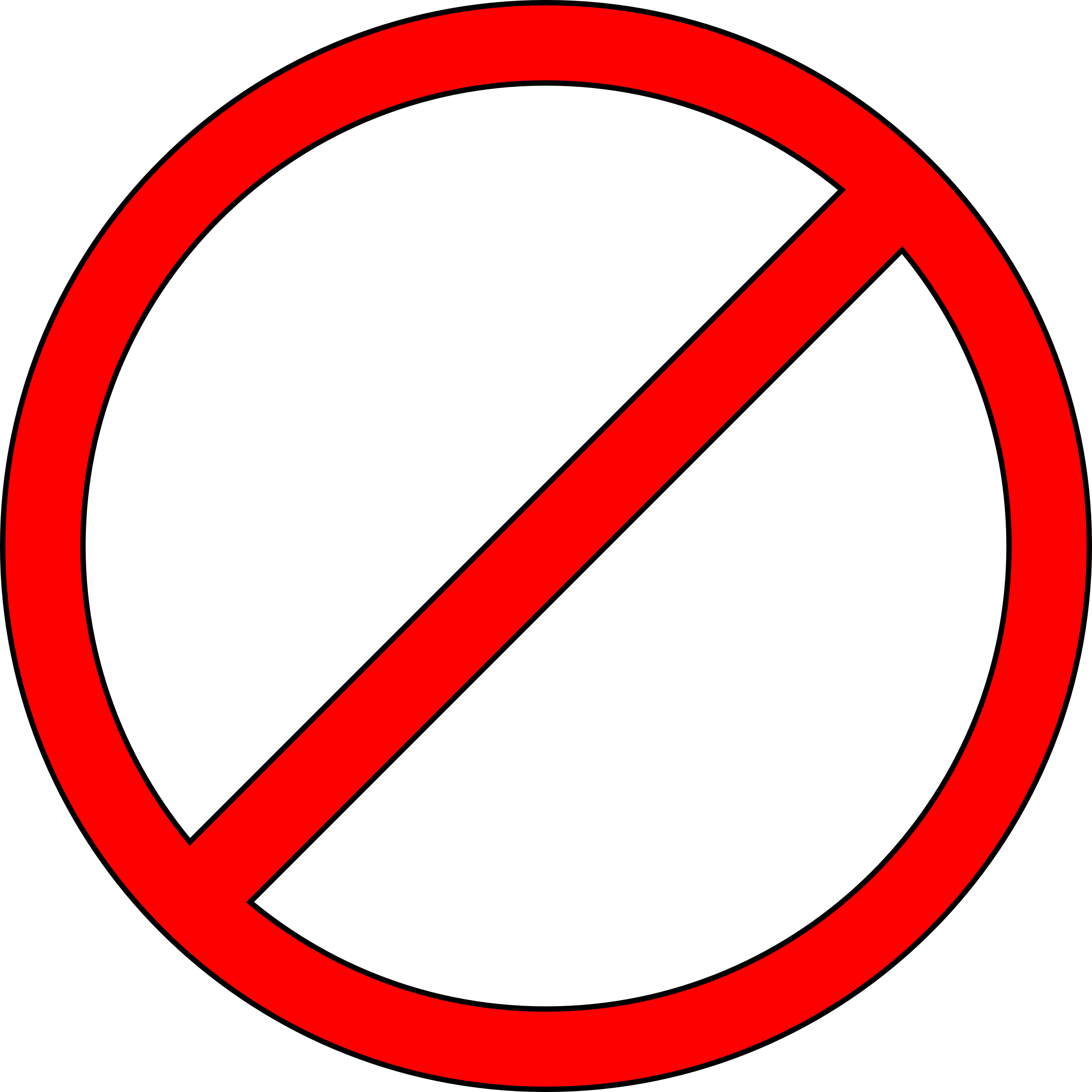 No Fighting Cliparts - No Sign (2555x2555)