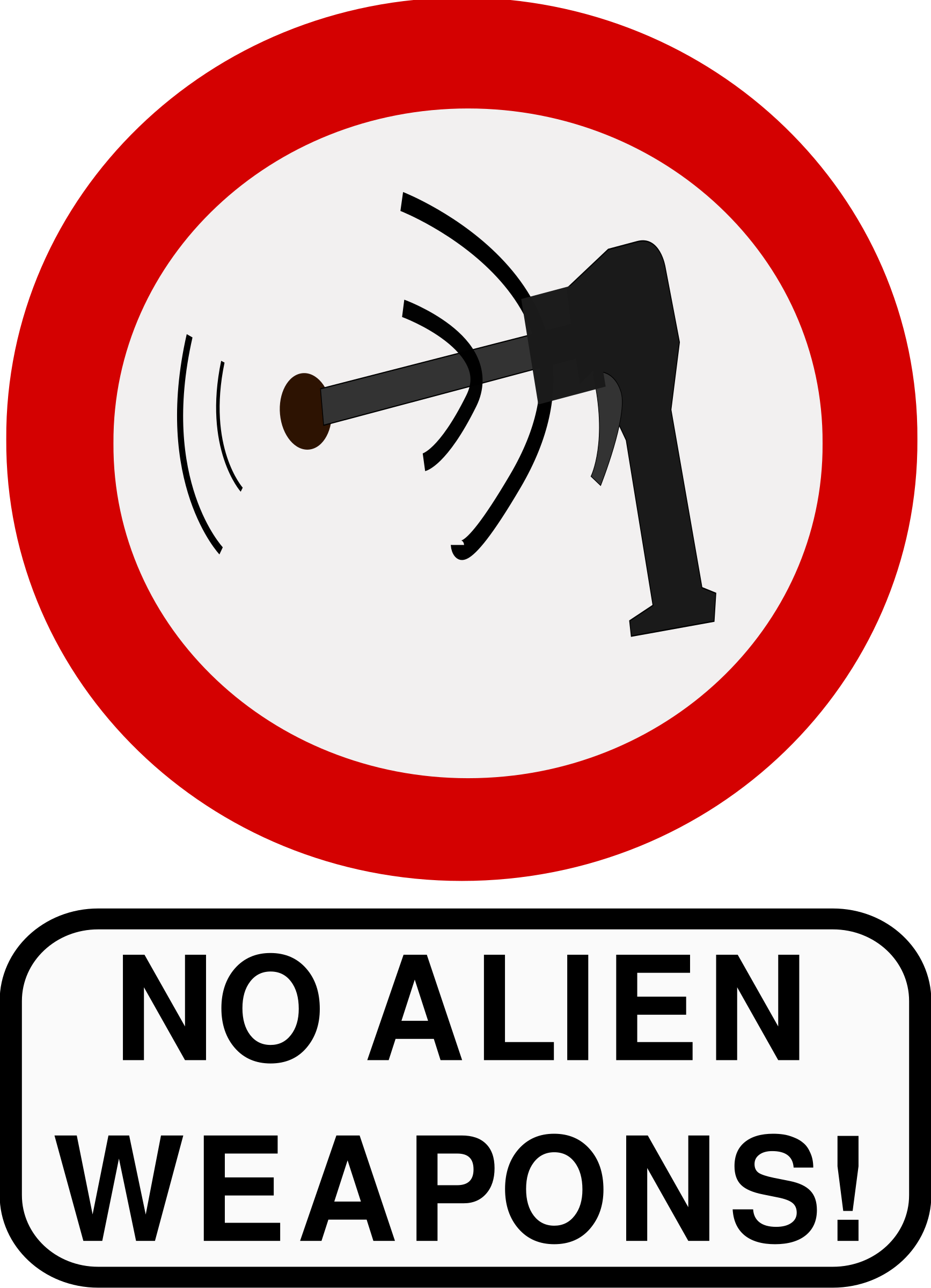 No Alien Weapons Png Clip Arts - No Alien (1735x2400)