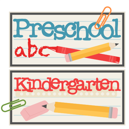 Preschool And Kindergarten Titles Svg Scrapbook Cut - Scalable Vector Graphics (432x432)