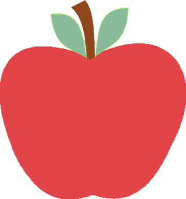 Teacher Apple Clipart No Background - Red Apple Clipart No Background (364x390)