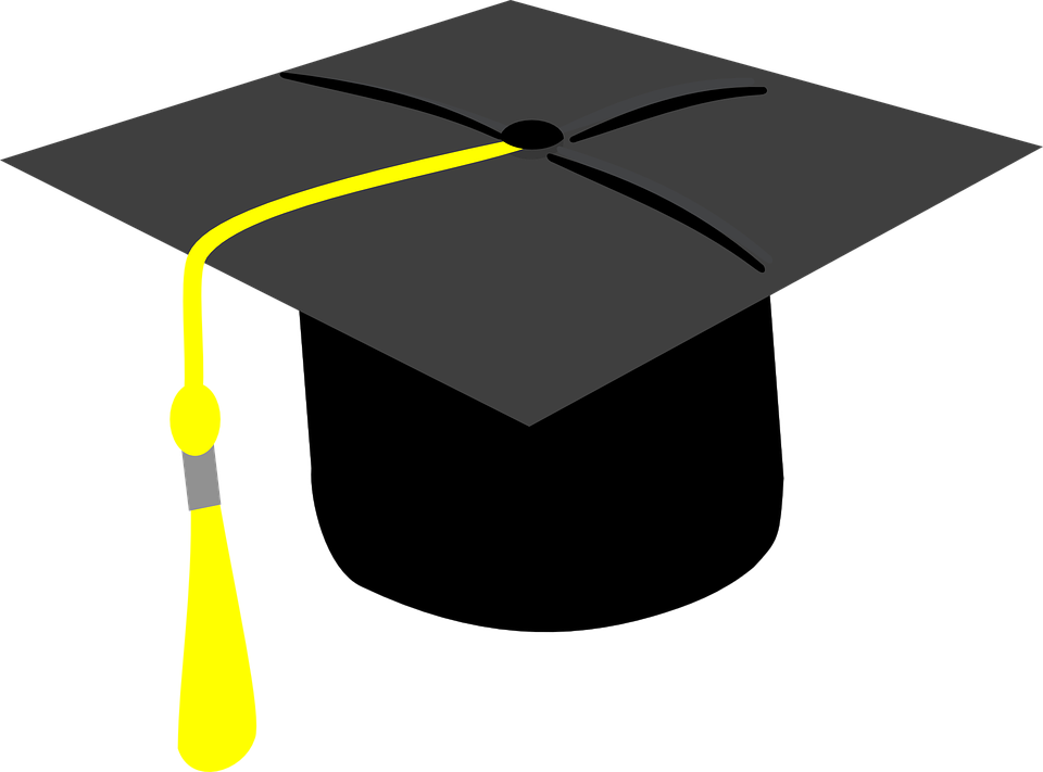 Graduation Clip Art Dromgae Top - Orange And Black Graduation Cap (960x711)