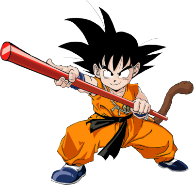 Click On - Kid Goku White Background (400x382)