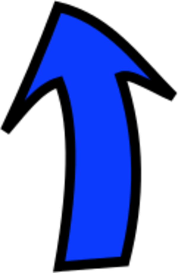 Arrow Pointing Up - Clip Art Curved Arrows (600x917)