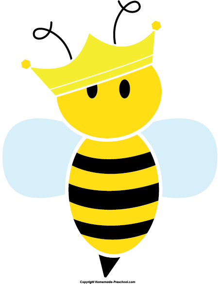 Click To Save Image - Queen Bee Clip Art (453x585)