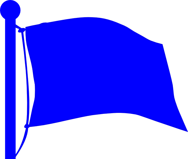 Flag Clip Art At Clker - Flag Clipart Blue (600x507)