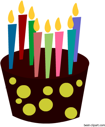 Free Birthday Cake With Candles Clip Art - Birthday Cake (450x450)
