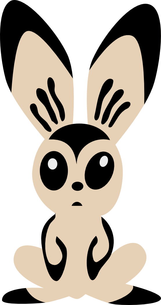Hare By Rones Rabbit Easter 555px - Cartoon Long Ears (555x1049)