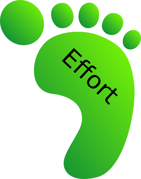 Green Feet Effort Clip Art At Clker Com Vector Clip - Effort Clipart Png (468x595)