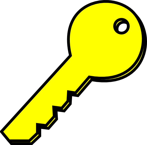 Yellow Key Clip Art At Clker - Yellow Clipart (600x590)
