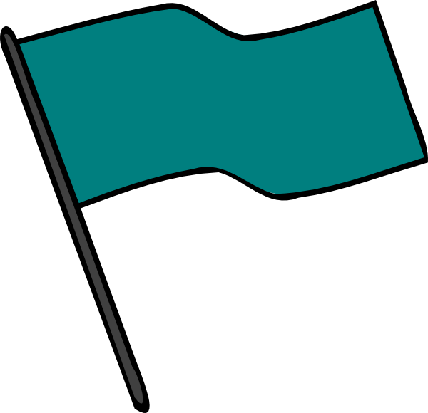 Teal Flag Clip Art - Teal Flag Clip Art (600x580)
