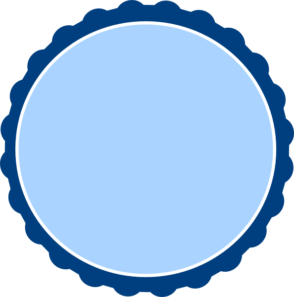 Dark Blue Scalloped Circle (594x600)