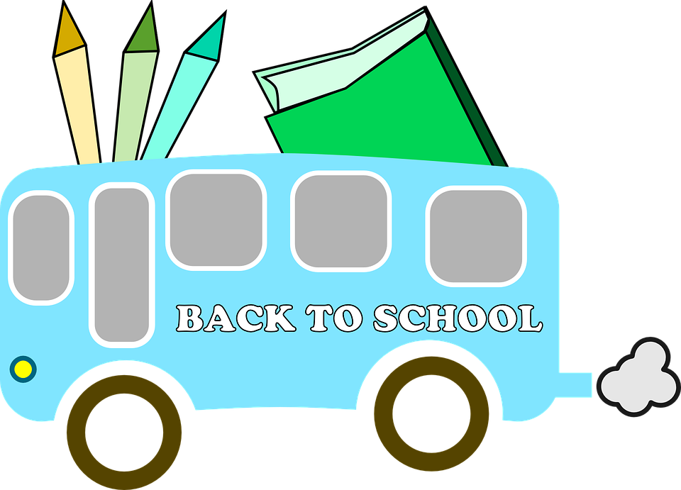 Back To School Clip Art - First Day To School Clipart Png (960x691)