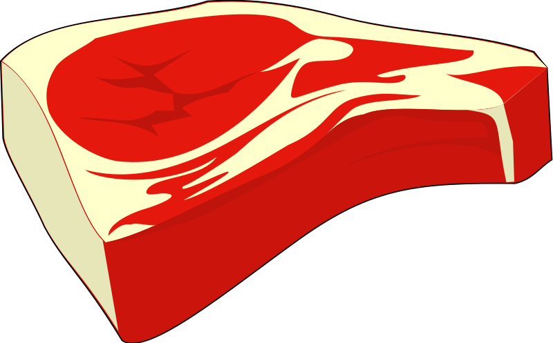 Clip - T Bone Steak Clipart (800x497)