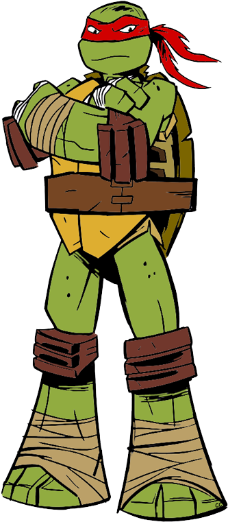 Were Colored And Clipped By Cartoon Clipart - Ninja Turtle Clip Art (340x765)