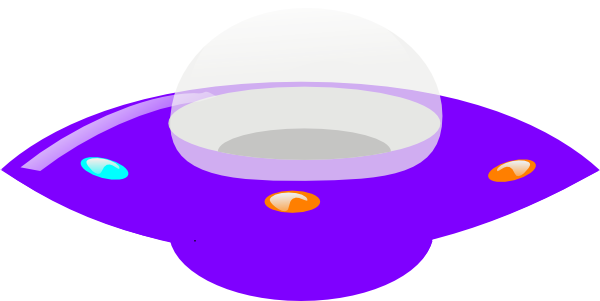 Purple Ufo Clip Art At Clker Com Vector Online Royalty - Transparent Ufo Clipart (600x301)
