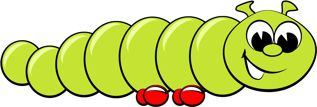 Caterpillar Clip Art - Cartoon Caterpillar Png (1500x500)