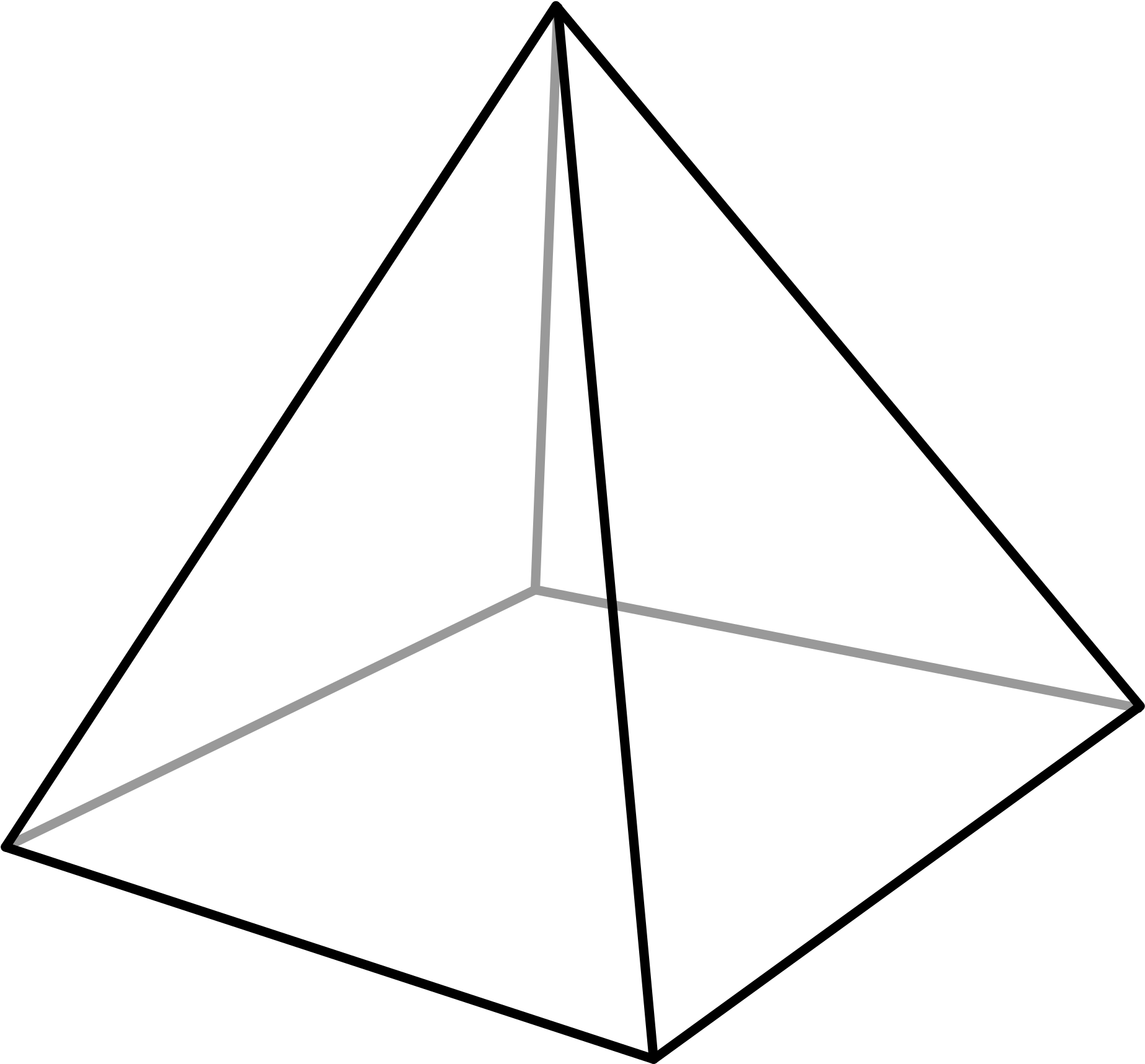 Pyramid Transparent - Square Pyramid (2000x1909)