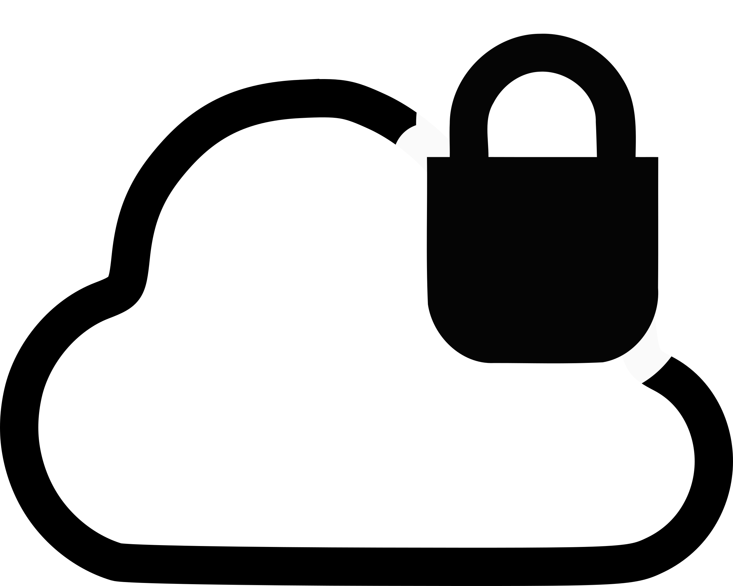 Secure Cloud - Cloud Clipart (2400x1920)