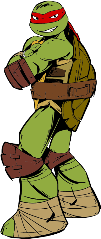 About - Raphael Ninja Turtle Cartoon (338x770)