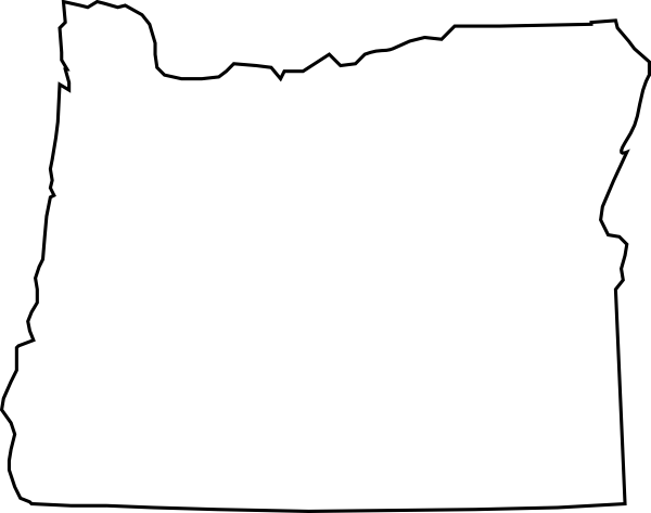 State Of Oregon Clipart - Oregon State Outline Vector (640x480)
