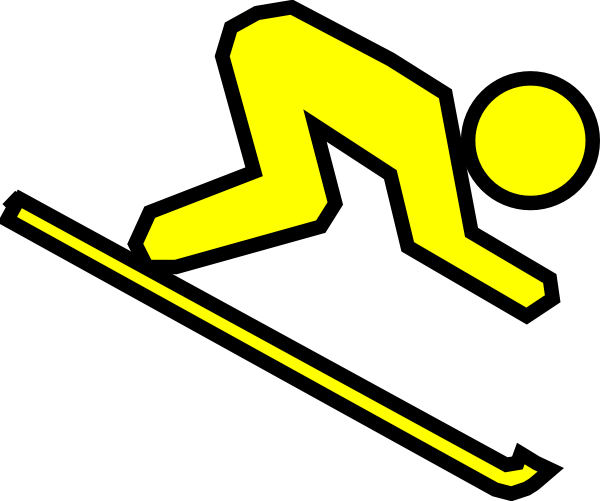 Skier Clip Art - Cartoon Skier (600x501)
