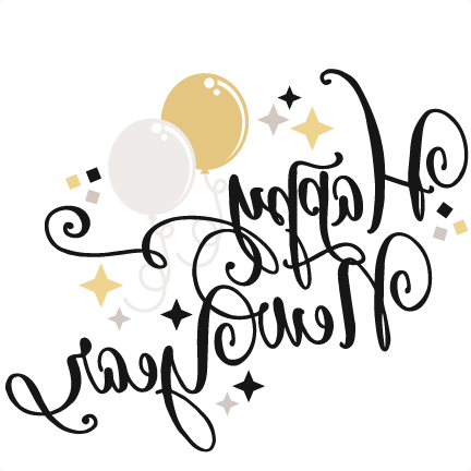 New Year Clip Art Banner Clipart Free Clipart Microsoft - Calligraphy (432x432)