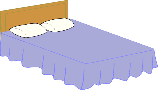 Bed Clip Art Clipart Free Microsoft 2 - Pillows On The Bed Clipart (551x315)