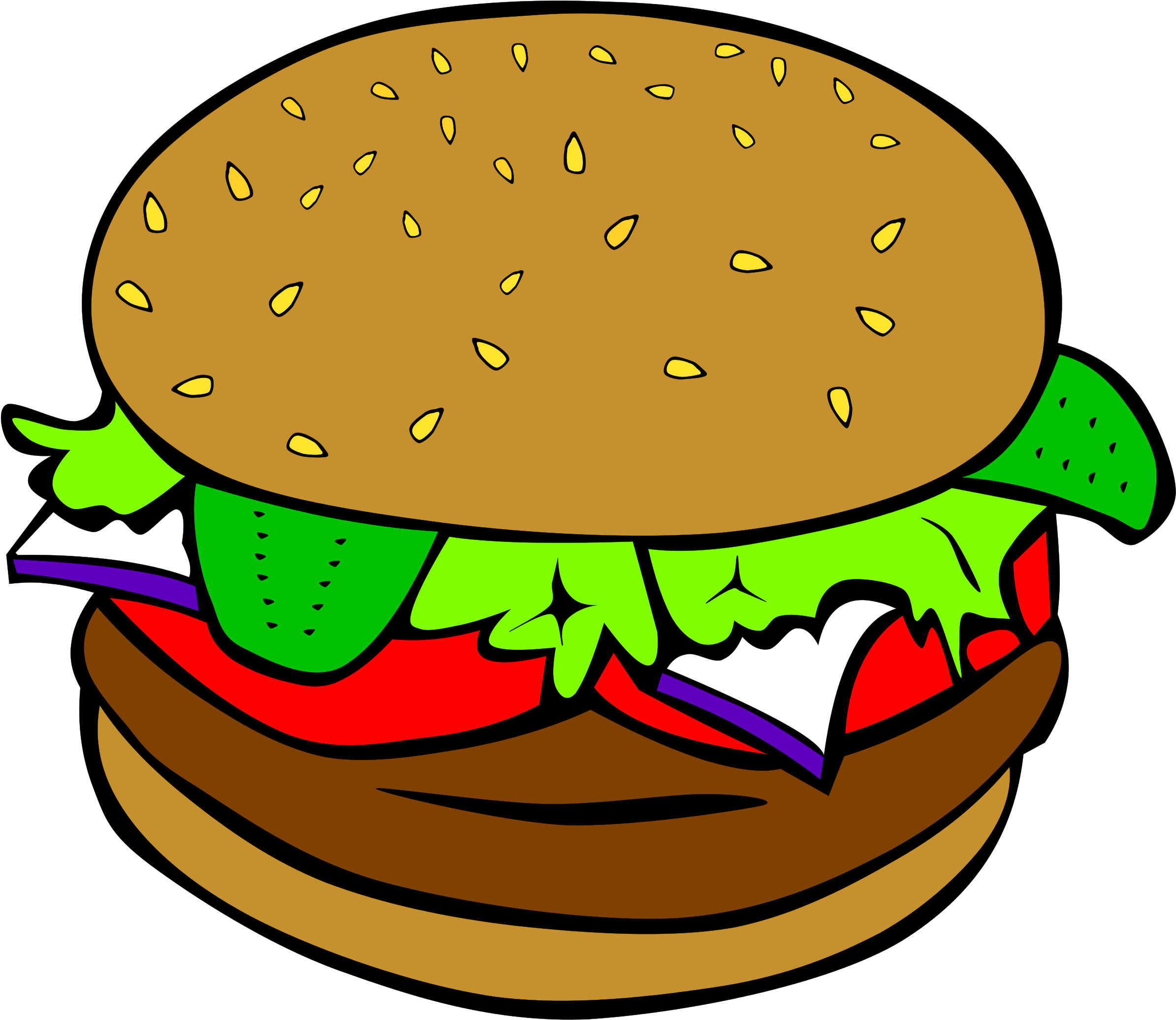 Out To Lunch Funny Clipart - Food Clipart (2400x2078)