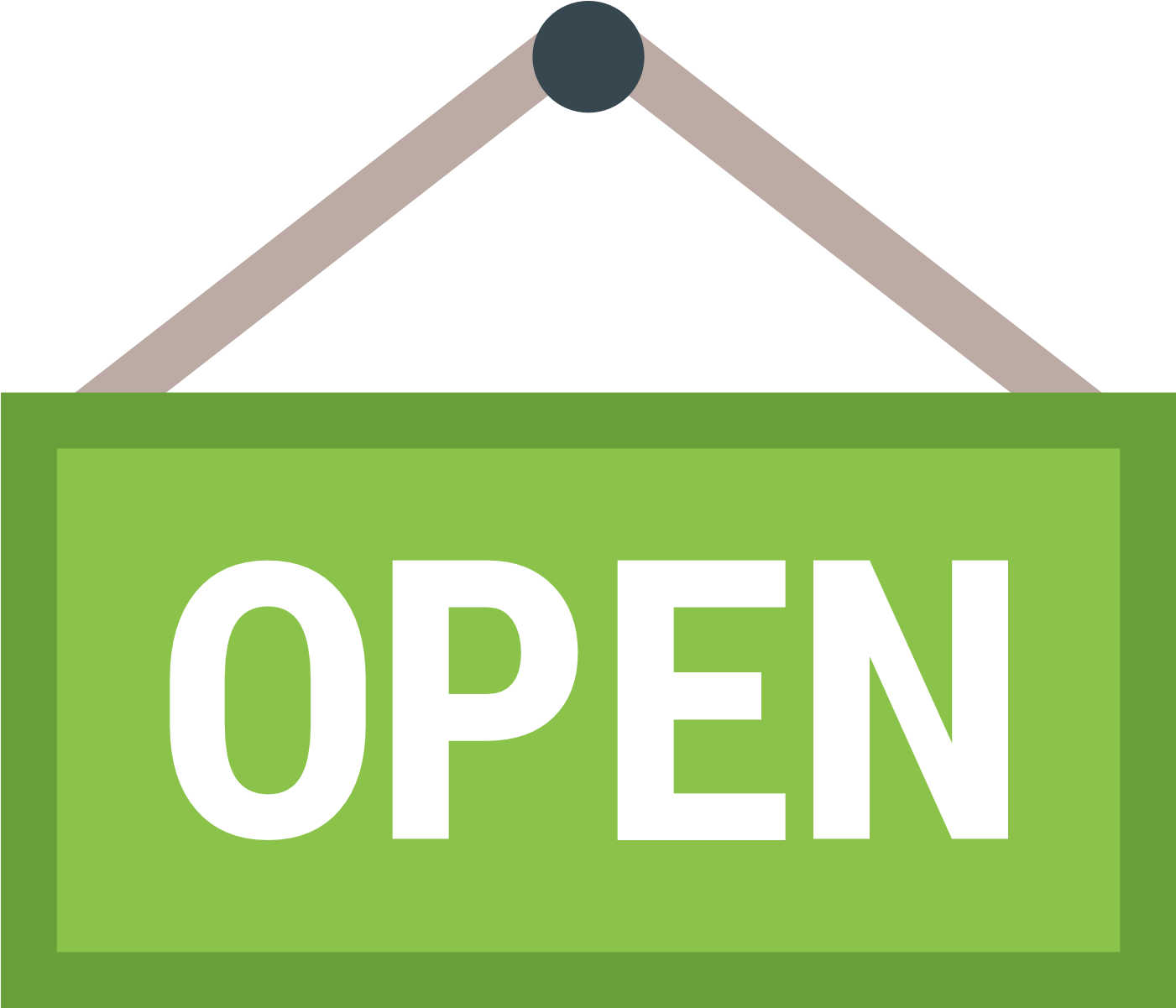 Open Sign Icon - Open Sign Icon (1600x1600)