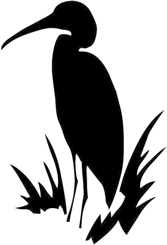 Blue Heron Clipart Silhouette Pencil And In Color Blue - Black And White Clip Art Of A Flying Crane (633x886)