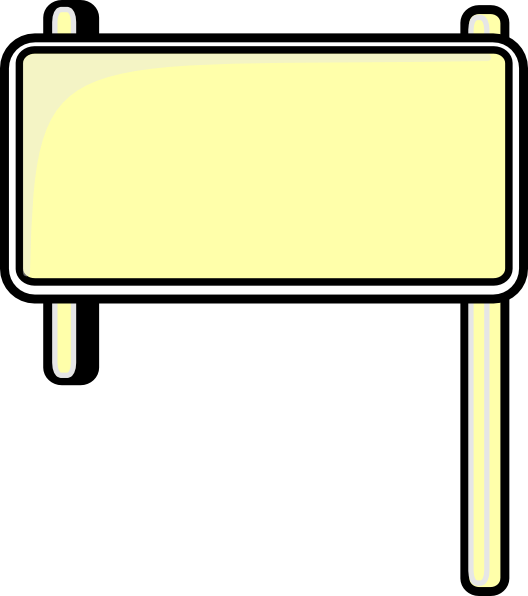 Blank Road Sign Clip Art - Transparent Blank Standing Signs (528x596)