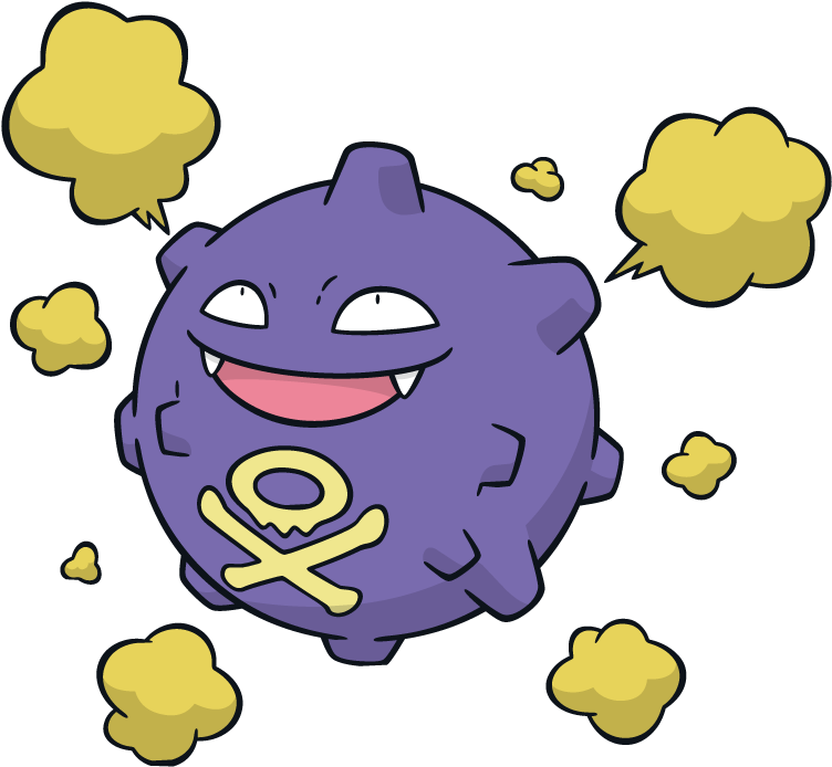 Koffing Pokemon Character Vector Art - Pokemon Poison (800x800)