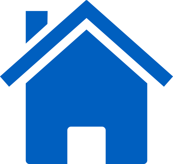 Bulding Clipart Blue - Blue House Clipart Png (600x568)