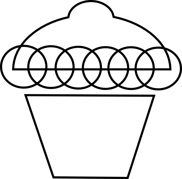 Cupcake Clipart Black And White - Police (600x588)