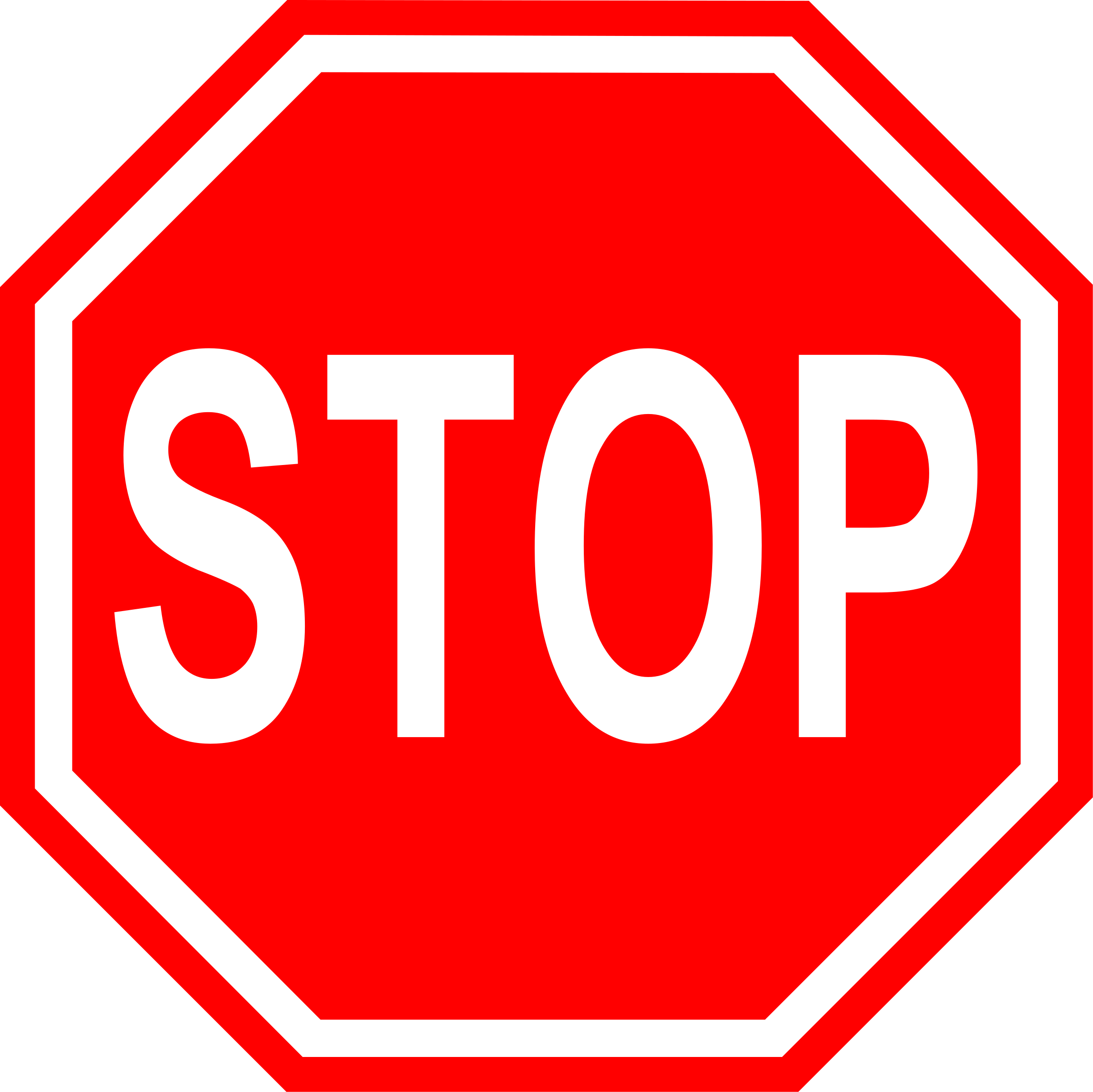 Microsoft Office Clipart Stop Sign - Stop Sign Clip Art Png (2402x2400)