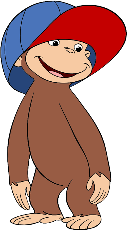 Curious George Wearing Cap - Curious George 1 Clipart (432x753)