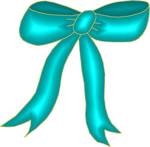 Aqua Bow Clipart - Aqua Bow Clipart (500x488)
