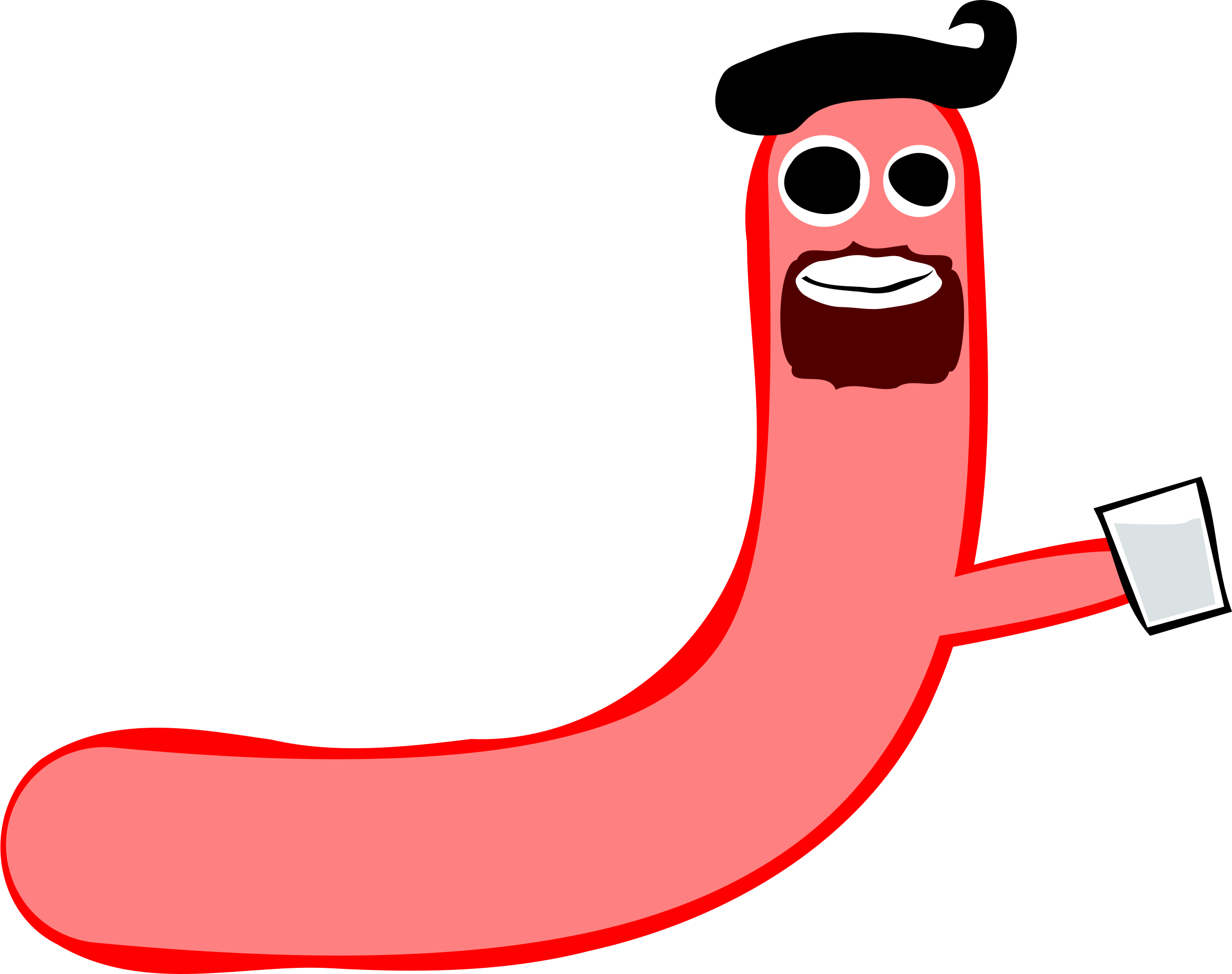 Big Image - Cartoon Sausage Transparent (2400x1898)