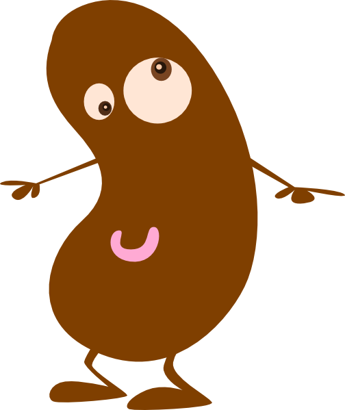Brown Bean Clip Art At Clipart Library - Bean Clipart (504x599)