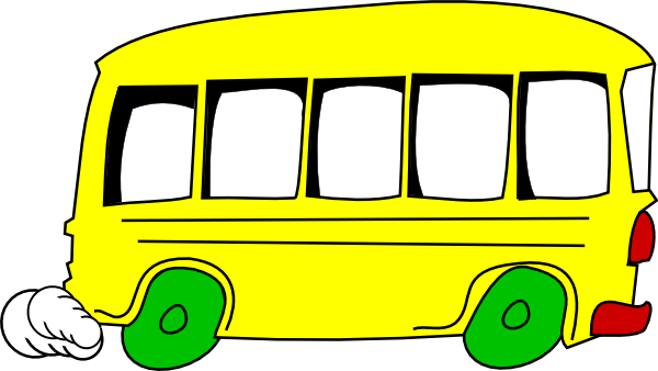 Bus Animated Clipart Cartoon Picture Of A Free Download - Yellow Bus Clipart (600x338)